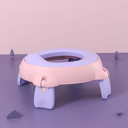 Olita Portabila, Cyrax, pentru Calatorii, Confectionata din Spuma PU, 1-6 ani, 34x32x17 cm, Roz/Mov