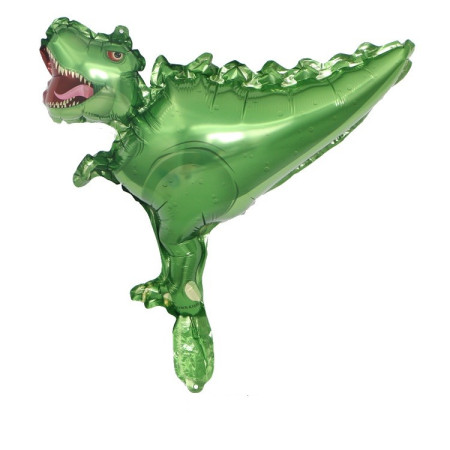 Set 5 Baloane Folie Metalizata, Cyrax, Figurine Dinozauri, 30 cm, Ambalaj Individual, Pai inclus, Umflare cu Aer sau Heliu, Multicolor