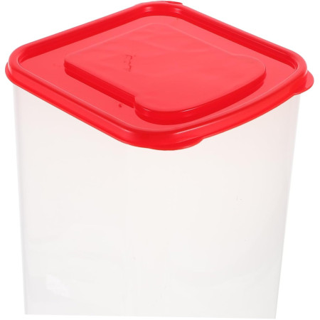 Cutie Depozitare Paine, Cyrax, din Plastic, 34 x 13 cm, Pastreaza Prospetimea, Capac Rosu