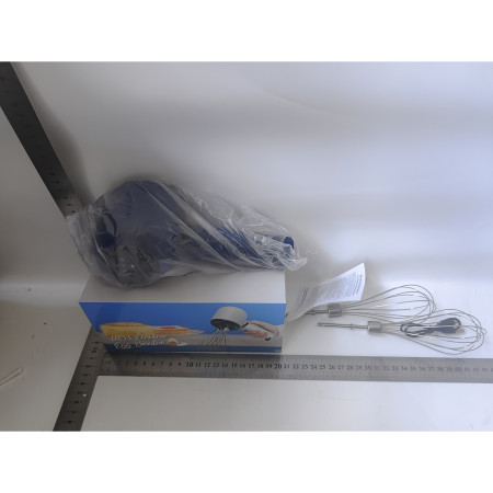 Mixer Electric fara Fir, Cyrax, Mixer pentru Oua Smantana Frisca, Maner Plastic, Usor de Utilizat si Depozitat, 20 x 8.5 x 14.5 cm, Albastru Inchis