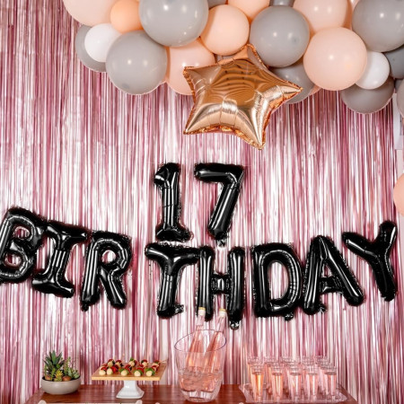 Balon din Folie Metalizata, Cyrax, Figurina Cifra, Tema Aniversare 80 cm, Ambalaj Individual, Pai inclus, Umflare cu Aer sau Heliu, Negru, Cifra 7