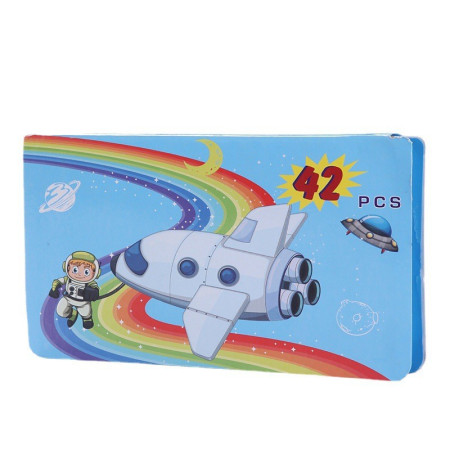 Set 42 Piese de Pictura si Desen, Cyrax, Tip Penar, Model Elefant, 24.3 x 13 x 3 cm, Albastru