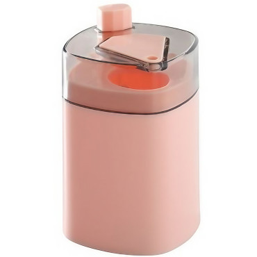 Suport Scobitori, Cyrax, Automat, cu Buton si Capac, din PP, 9.5x6 cm, Roz