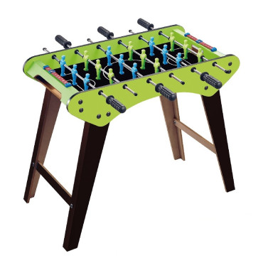 Masa de Fotbal, Cyrax, cu Picioare, 6 Manere, Tablou de Scor, 71.3 x 14.6 x 36 cm, din Lemn/Otel/ABS, Verde