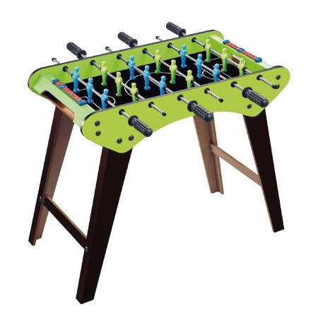 Masa de Fotbal, Cyrax, cu Picioare, 6 Manere, Tablou de Scor, 71.3 x 14.6 x 36 cm, din Lemn/Otel/ABS, Verde