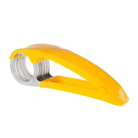 Feliator pentru Alimente, Cyrax, Accesoriu pentru Bucatarie, Cutit pentru Legume si Fructe, Model Banana, Ergonomic, 17.5x5x4 cm, Galben