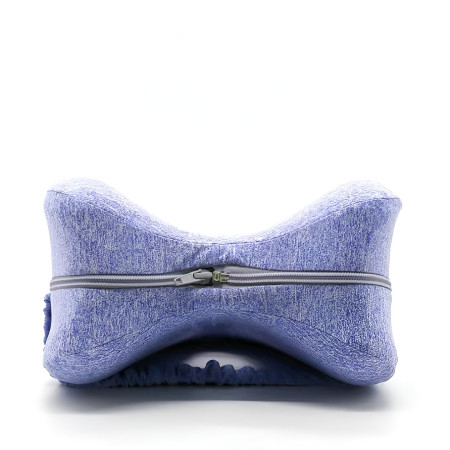 Perna Ortopedica pentru Picioare, Cyrax, Multifunctionala, Confortabilă, in Forma de Inima, Spuma cu Memorie, Curea Anti-cadere, 25x23x13 cm, Albastru