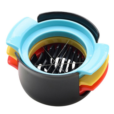 Set feliator 3 in 1 multifunctional Cyrax, feliatoare pentru oua/fructe, PP/otel inoxidabil, multicolor, 9 x 10.5 x 5.5 cm