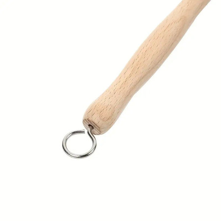 Perie de Curatat Vase si Alimente, Cyrax, din Lemn de Fag cu Coada, 24 x 5.8 cm, Perie din Sisal, Crem