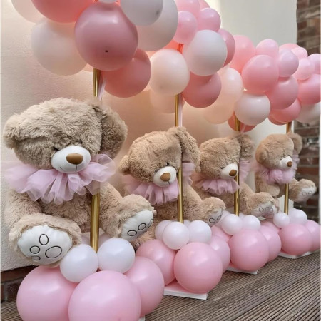 Set 12 Baloane, Cyrax, din Latex Standard, 25 cm, Roz Deschis