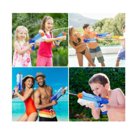 Pistol cu Apa pentru Copii, Rezervor, Pentru Piscina/Plaja, Cyrax, 6ani+,  Albastru, 300ML