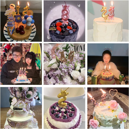 Lumanare Cifra 0, Cyrax, Model Coroana cu Fundita, Pentru Tort, 6 x 2.5 cm Mov