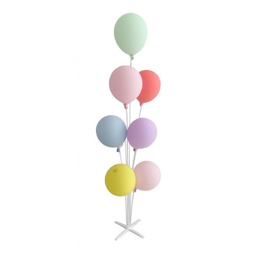 Suport pentru Baloane, Cyrax, Suport pentru 7 Baloane, pentru ziua de nastere, Nunta, Decor cu baloane, Recuzita, Compatibil cu Baloanele Standard, 80 cm, Alb