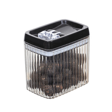 Recipient din Plastic, Cyrax, pentru Alimente/Obiecte, Inchidere Ermetica, Textura Ondulata, 15 x 10 x 15.5 cm, 1.5 l, Transparent