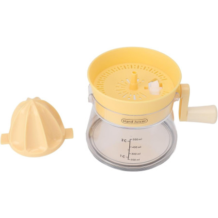 Storcator de Citrice Manual, Cyrax, Rezistente, Usor de Folosit si Depozitat, Durabil, Calitativ, 16.5x13cm, Transparent/ Galben
