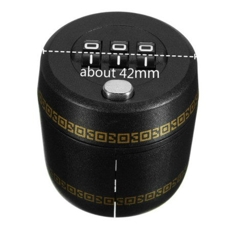 Lacat de Blocare pentru Sticle,  Lacat pentru Sticle cu Bauturi, din Plastic PP durabil, Cu Parola din 3 Cifre, 40 x 42 x 45 mm, Negru