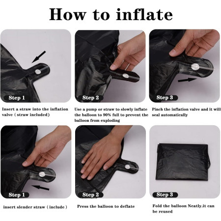 Balon din Folie Metalizata, Cyrax, Figurina Cifra, Tema Aniversare 40 cm, Ambalaj Individual, Pai inclus, Umflare cu Aer sau Heliu, Negru, Cifra 0