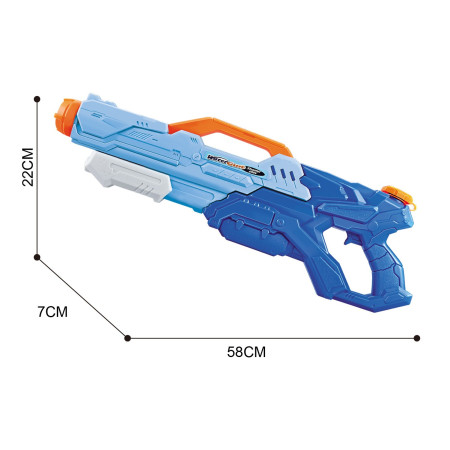 Pistol cu Apa pentru Copii, Rezervor, Pentru Piscina/Plaja, Cyrax, 6ani+, Albastru, 1500ML