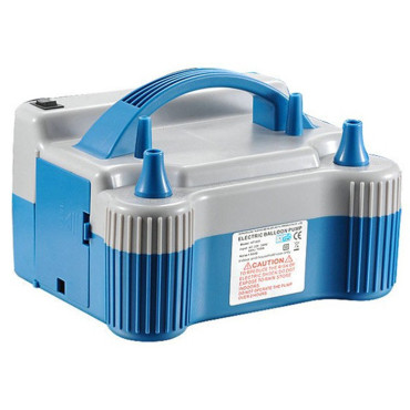 Pompa Electrica de Umflat Baloane, Cyrax, cu Doua Iesiri, 220V, Putere 680W, Accesorii petrecere, Albastru-Gri