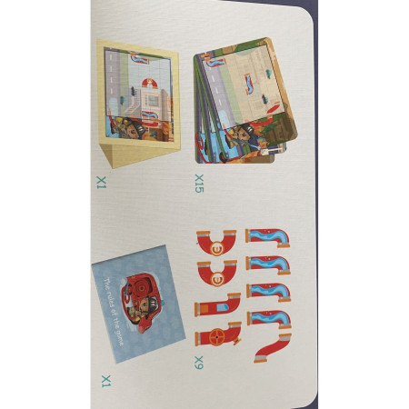 Cyrax Joc educativ magnetic de interconectare, micul pompier, 15 nivele, 9 carti, pentru copii, +3 ani, multicolor