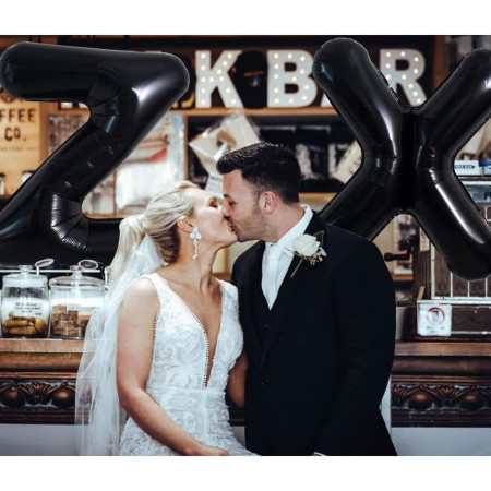 Balon Folie Metalizata Litera X, Cyrax, 40 cm, Umflati cu Heliu sau Aer, Ambalaj Individual, Pai inclus, Negru