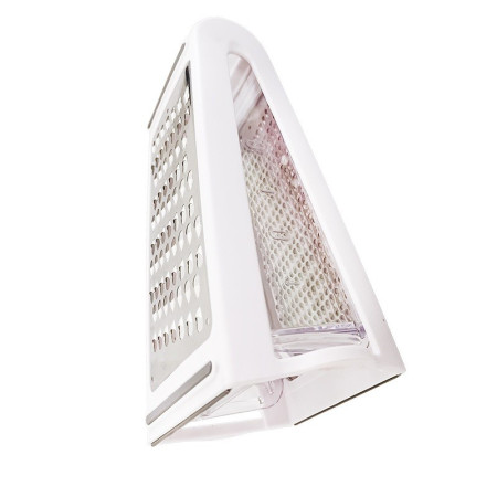 Razatoare de bucatarie cu cutie colectoare Cyrax, doua tipuri de lame, carcasa inox si ABS, design practic, alb