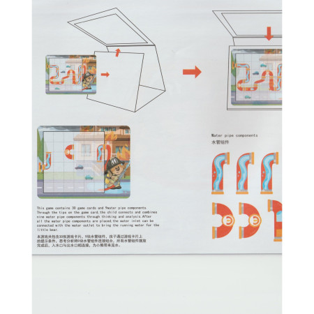 Cyrax Joc educativ magnetic de interconectare, micul pompier, 15 nivele, 9 carti, pentru copii, +3 ani, multicolor