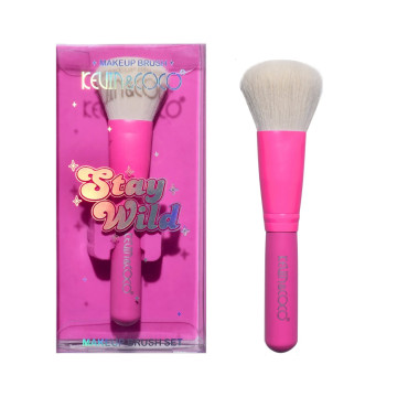 Pensula de Machiaj, KEVIN & COCO, Stay Wild, 14 x 4 x 1.5 cm, Roz
