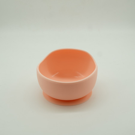 Set 8 piese diversificare bebelusi si copii din silicon Cyrax, baveta, farfurie compartimentata cu ventuza, bol cu ventuza, tacamuri din lemn si silicon, cana pentru gustari, fara alergeni, roz