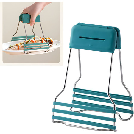 Clema pentru Boluri, Cyrax, Anti-Alunecare, din Silicon, de Uz Casnic, Rezistent la Temperaturi Inalte, 17.6x11.5x5.15cm, Verde