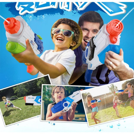 Pistol cu Apa pentru Copii, Rezervor, Pentru Piscina/Plaja, Cyrax, 6ani+,  Multicolor, 600ML