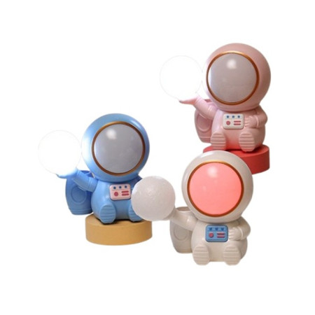 Lampa de Veghe 2in1, Cyrax, Lampa, Ascutitoare si Spatiu Depozitare, Model Astronaut, Incarcare USB, din ABS, 12 x 7 x 11 cm, Lumina Led, Multicolor