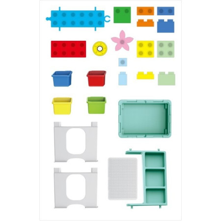 Cyrax Masa de joaca pentru construit, 69 piese incluse