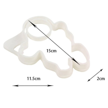 Forma pentru Alimente, Cyrax, pentru Omlete/Prajituri/Clatite, din Silicon, Model Astronaut,15 x 11.5 x 2 cm, Alb