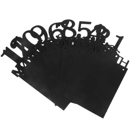 Banner pentru Poze, Cyrax, 15.2x10.2 cm, Tema Prima Aniversare, Model Primele 12 Luni, Rola Ata Inclusa, Negru