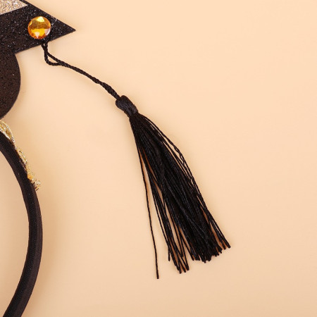 Set din 2 Piese pentru Absolvire, Cyrax, Panglica si Coronita, Model I Graduated, Negru