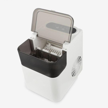 Masina de Facut Gheata, Cyrax, din ABS, 12 kg/24h, Capacitate 500 g, 2 Marimi, Portabil, 39 x 23 x 28 cm, Automata, Alb