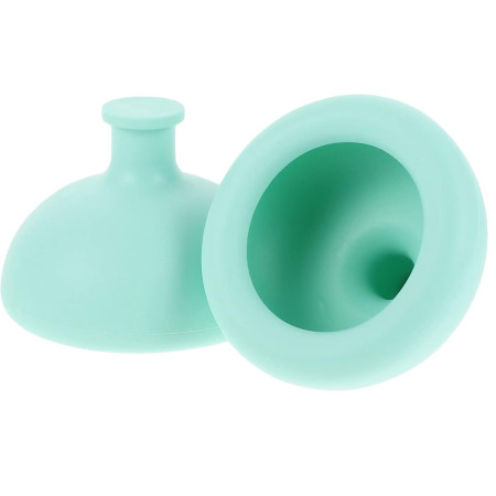 Dispozitiv Terapeutic Sputa, Cyrax, Cupa pentru Terapie Toracica, Dispozitiv de Eructare, pentru Sugari si Copii, 7.5 x 6 cm, din Silicon, Verde