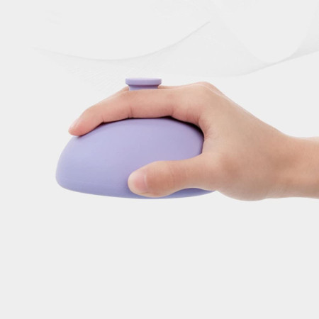 Dispozitiv Terapeutic Sputa, Cyrax, Cupa pentru Terapie Toracica, Dispozitiv de Eructare, pentru Adulti si Copii, 10 x 6.5 cm, din Silicon, Mov