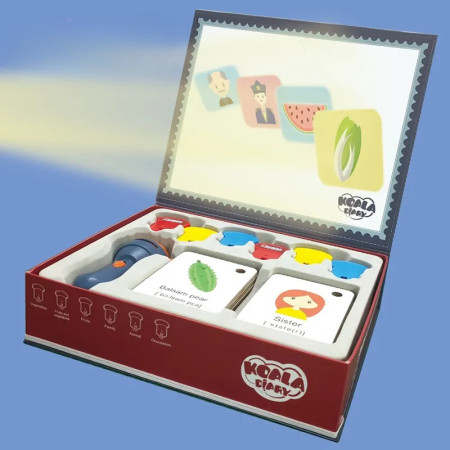 Set Jucarie Educativa, Cyrax, Proiector Tip Lanterna Pentru Copii, 6 Teme, 48 de Imagini, Cutie Depozitare, +3 ani, Albastru