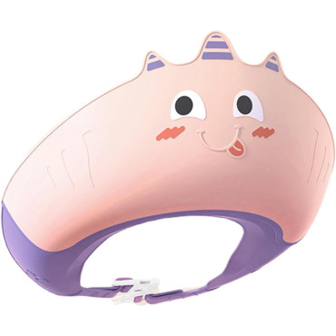 Casca de Dus, Cyrax, Previne Scurgerea Apei si Samponului pe Fata, 0-12 Ani, Ajustabila, din TPE+PP, 20 x 23 cm, Model Unicorn, Roz/Mov