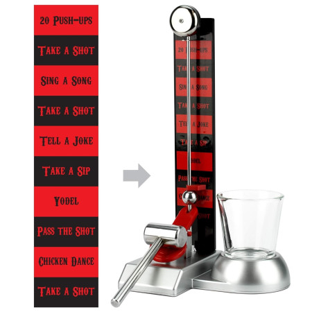 Joc de baut Hammershot cu Pahar Shot Cyrax, 22 cm, Material Sticla, Plastic, Fier, Multicolor