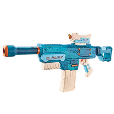 Pistol cu Apa Electric, Cyrax, +6 Ani, Rezervor 500 ml, Incarcare USB, din Plastic, 69 x 5.5 x 30 cm, Albastru