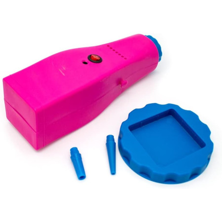 Cyrax Pompa Electrica Pentru Umflat Baloane, din Plastic, Conectare la Retea, 10.5 x 10.5 x 21 cm, Portabila, Roz