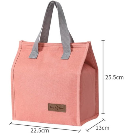 Geanta Termoizolanta Tip Bento Bag Cyrax, Camping Cooler, Aluminiu, 22.5x13x25,5 cm, 3.3 L, Roz