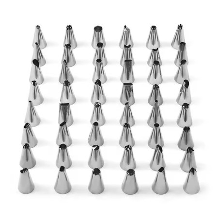 Set 80 Piese Ustensile pentru Ornare Prajituri, Cyrax, din Plastic si Otel Inoxidabil, Forme Briose, Multicolor