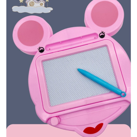 Tabla Magnetica pentru desen Cyrax, Pix, forma Soricel, dimensiuni 23x26.5 cm, Dezvolta Creativitatea, Roz