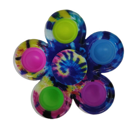 Cyrax Jucarie antistres simple dimple fidget toy spinner cu 5 buline, Multicolor Rainbow