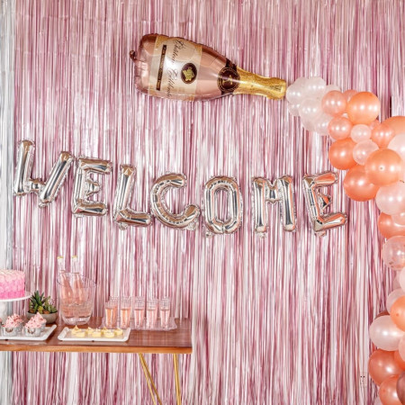 Balon Folie Metalizata Litera L, Cyrax, 80 cm, Umflati cu Heliu sau Aer, Ambalaj Individual, Pai inclus, Argintiu