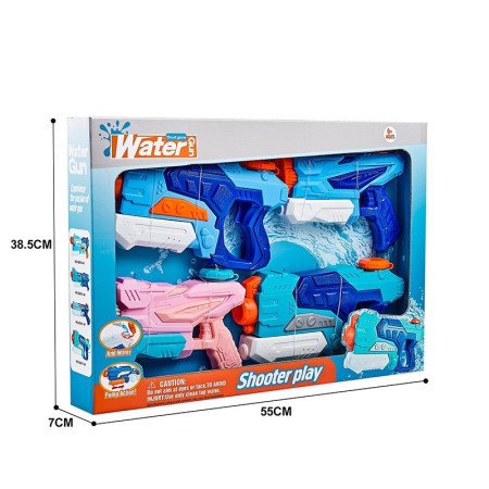 Set 4x Pistol cu Apa pentru Copii, Cyrax, 6ani+, Multicolor, 2x 550 ML +  2x 300 ML
